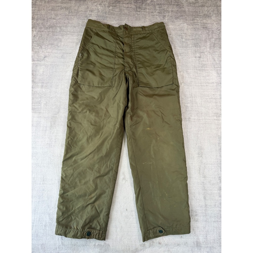 Rough Rider Woods Pants Mens XL Olive Green Insulated Vtg 1960s Field Outdoor